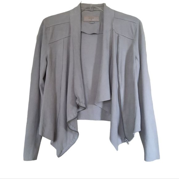 Blank NYC | Faux Suede Jacket Size Medium Light Gray - Picture 9 of 12